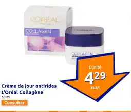 Action Crème de jour antirides l’oréal collagene offre