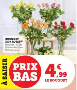 Hyper U Bouquet de 9 roses offre