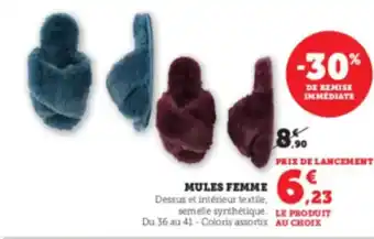 Hyper U Mules femme offre