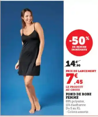 Hyper U Fond de robe femme offre