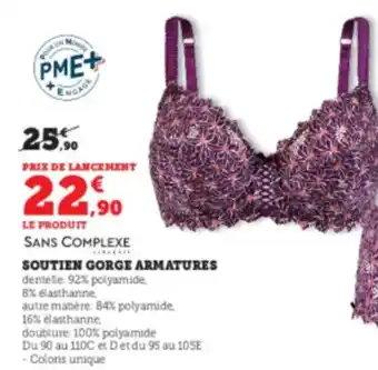 Hyper U SANS COMPLEXE Soutien gorge armatures offre