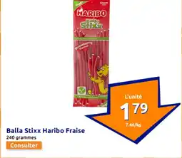 Action Haribo balla stick fraise offre