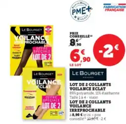 Hyper U LE BOURGET Lot de 2 collants voilance eclat offre