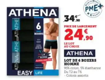 Hyper U ATHENA Lot de 6 boxers homme offre