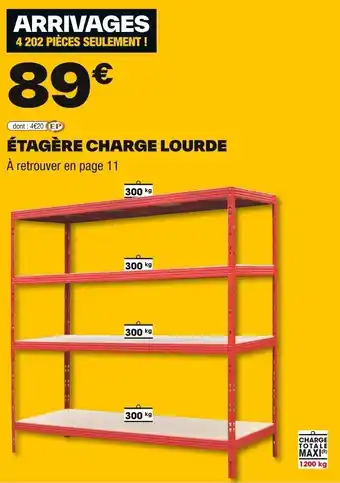 Brico Dépôt Étagère charge lourde offre