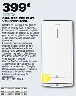 Brico Dépôt Chauffe-eau plat velis tech offre