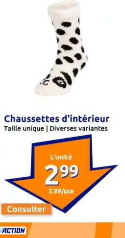 Action Chaussettes d interieur offre