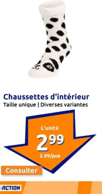 Action Chaussettes d interieur offre