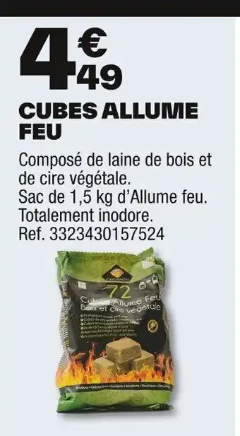 Brico Dépôt Cubes allume feu offre