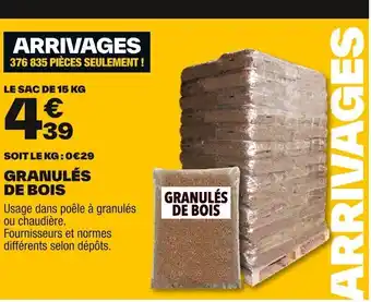 Brico Dépôt GRANULÉS DE BOIS offre