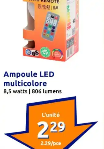 Action Ampoule led multicolore offre