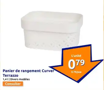 Action Panier de rangement curver terrazzo offre