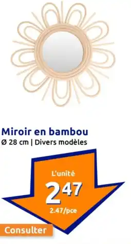 Action Mirror en bambou offre