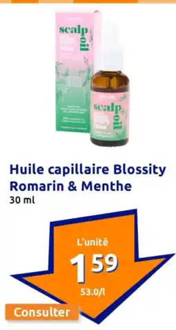 Action Huile capillaire blossity romarin & menthe offre