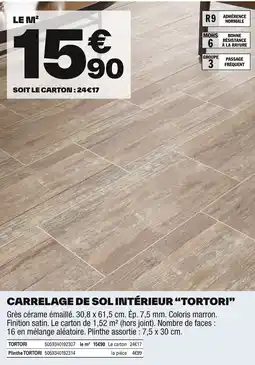 Brico Dépôt Carrelage de sol intérieur “tortori" offre