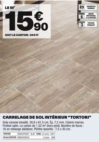 Brico Dépôt Carrelage de sol intérieur “tortori" offre