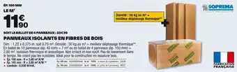 Brico Dépôt Panneaux isolants en fibres de bois offre