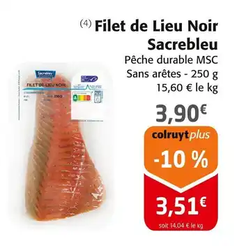 Colruyt Filet de Lieu Noir Sacrebleu offre