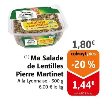 Colruyt PIERRE MARTINET Ma Salade de Lentilles offre