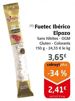 Colruyt ELPOZO Fuetec Ibérico offre