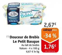 Colruyt LE PETIT BASQUE Douceur Brebis offre