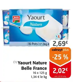 Colruyt BELLE FRANCE Yaourt Nature offre