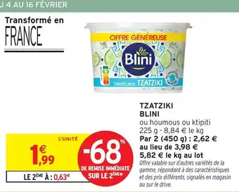 Intermarché Hyper BLINI Tzatziki offre