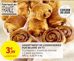 Intermarché Hyper Assortiment de viennoiseries pur beurre x9 offre