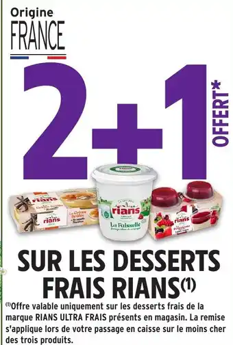 Intermarché Hyper RIANS Sur les desserts frais offre