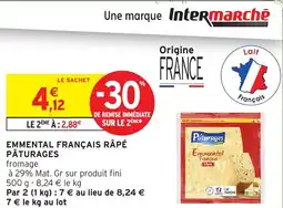 Intermarché Hyper PÂTURAGES Emmental français rapé offre