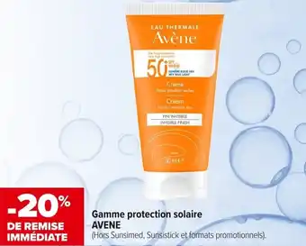 Carrefour maPara parapharmacie Gamme protection solaire AVENE offre