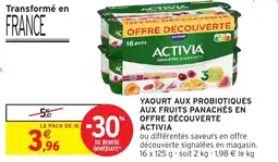 Intermarché Hyper ACTIVIA Yaourt aux probiotiques aux fruits panachés en offre découverte offre