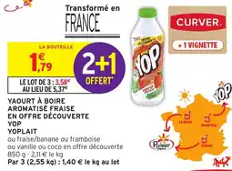 Intermarché Hyper YOPLAIT Yaourt à boire aromatisé fraise en offre découverte yop offre