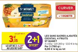 Intermarché Hyper ST MAMET Les sans sucres ajoutés cocktail 4 fruits offre