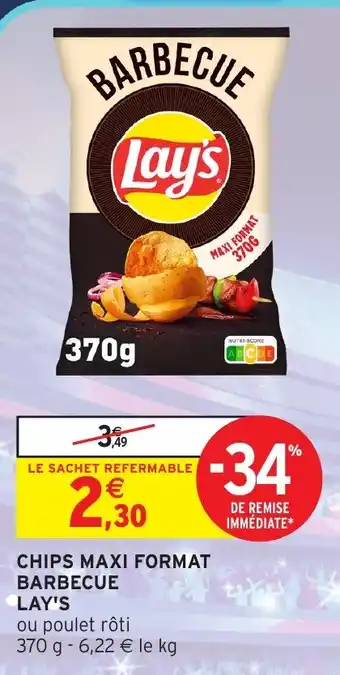 Intermarché Hyper LAY'S Chips maxi format barbecue offre