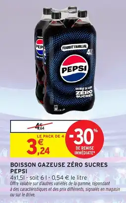 Intermarché Hyper PEPSI Boisson gazeuse zéro sucres offre