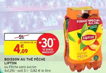 Intermarché Hyper LIPTON Boisson au thé pêche offre