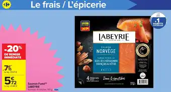 Carrefour Market LABEYRIE Saumon Fumé offre