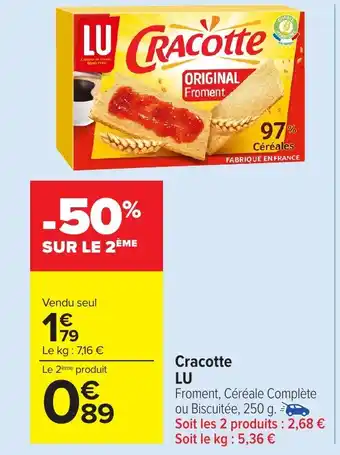 Carrefour Market LU Cracotte offre