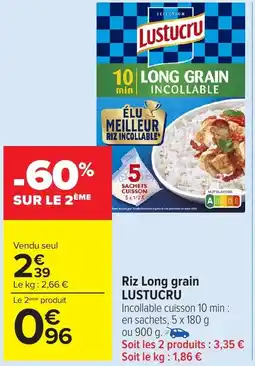 Carrefour Market LUSTUCRU Riz Long grain offre