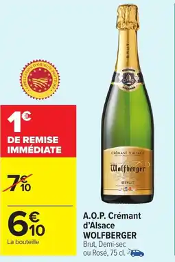 Carrefour Market WOLFBERGER A.O.P. Crémant d'Alsace offre