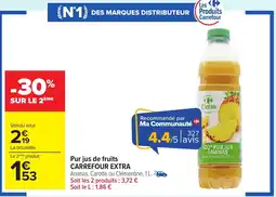 Carrefour Market CARREFOUR EXTRA Pur jus de fruits offre