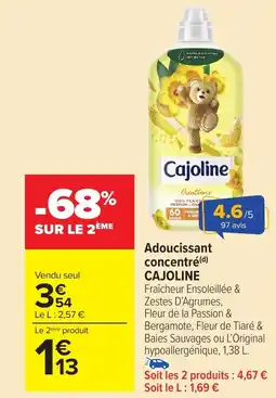 Carrefour Market CAJOLIN Adoucissant concentré offre