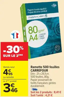 Carrefour Market CARREFOUR Ramette 500 feuilles offre