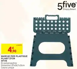 Intermarché 5FIVE Marche pied plastique pliant offre