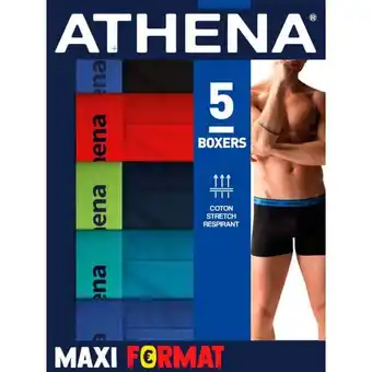 Carrefour ATHENA Boxers homme maxi pack color offre