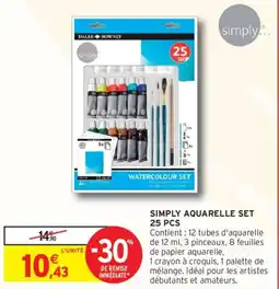 Intermarché SIMPLY aquarelle set offre