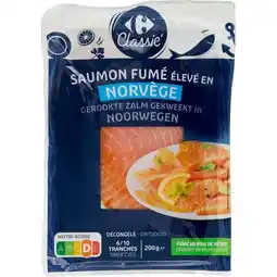 Carrefour CARREFOUR CLASSIC' Saumon fumé de Norvège offre