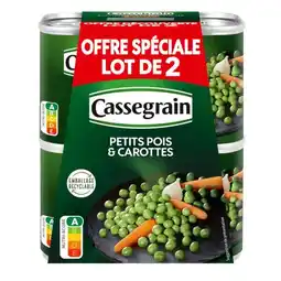 Carrefour CASSEGRAIN Petits pois et carottes cuisinés Offre Découverte offre