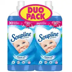 Carrefour SOUPLINE Adoucissant concentré Duo Pack offre